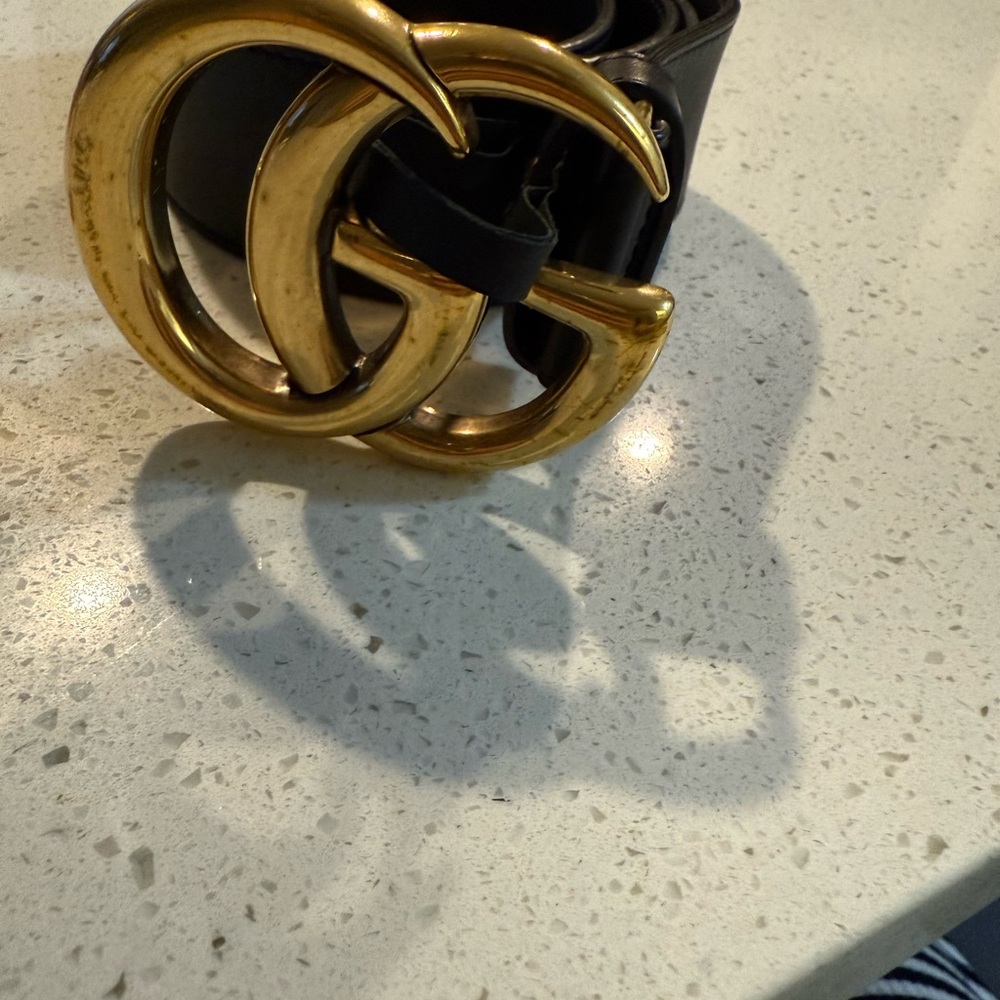 Gucci Black and Gold Women's Belt - Picture 4 of 4